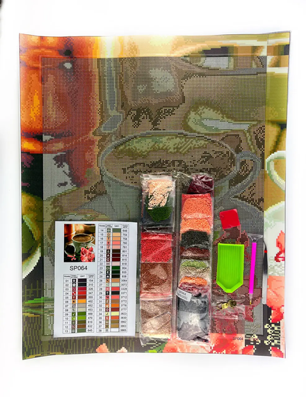 Алмазная мозаика Утренний кофе 40х50 см ColorArt SP064 | Зображення 2
