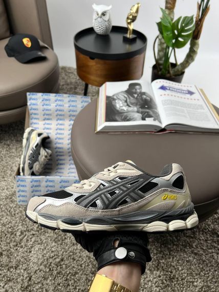 Чоловічі кросівки ASICS Gel-NYC  Black Grey Beige весна / осінь A3484 45 28.5 | Зображення 5