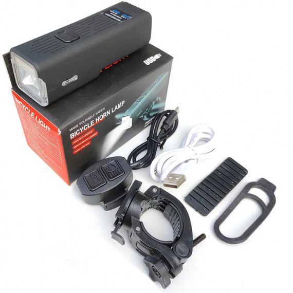 Велофара з сигналом Waterproof MT-007-T6 450Lum 18650 з виносною кнопкою Довговічний велосипедний ліхтар | Зображення 2