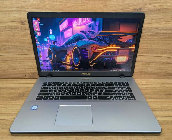 Ігровий ноутбук Asus VivoBook N705F / 17.3" (1920x1080) IPS / Intel Core i7-8565U (4 (8) ядра по 1.8 - 4.6 GHz) / 16 GB DDR4 / 1000 GB SSD + 256 GB SSD / Geforce GTX 1050, 4 GB  / WebCam / TouchID / Windows 10 б/в + Подарунок Бездротова миша USB | Зображення 1