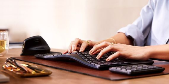 Клавиатура мембранная HP 960 BLK Ergonomic split-zone 7E755AA | Зображення 5