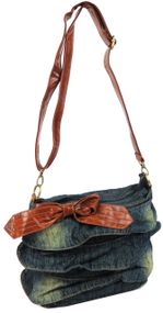 Женская  сумка Fashion jeans bag темно-синяя