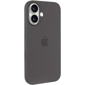 Чехол Silicone case (AAA) with Magsafe and Animation (button) для Apple iPhone 16 (6.1") Stone Grey