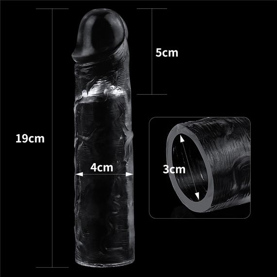 Насадка - Flawless Clear Penis Sleeve Add 2" Clear Sex Aura | Зображення 8