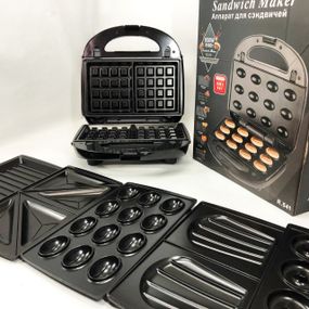 Мультимейкер 6в1 RAF R.541 Гриль прижимной сэндвичница вафельница орешник бутербродница