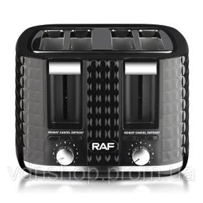 Тостер для хлеба на 4 ломтика RAF, Тостерница для кухни, Тостер 4 слота бытовой дома UW-97
