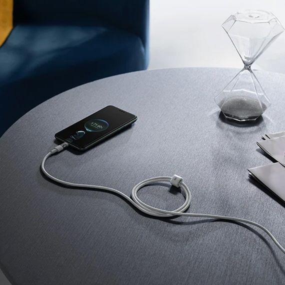 Дата кабель Baseus Gem Fast Charging USB to Type-C 100W (2m) (P10373002111) Moon White | Зображення 1