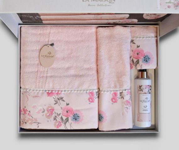 Подарунковий набір бамбукових рушників La Maison, 3 шт. з ароматом Alen | Зображення 5