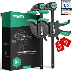 Струбцины набор 2 шт, одноручные зажимы универсальные для дерева, металла для фиксации, склеивания, сила 71 кг