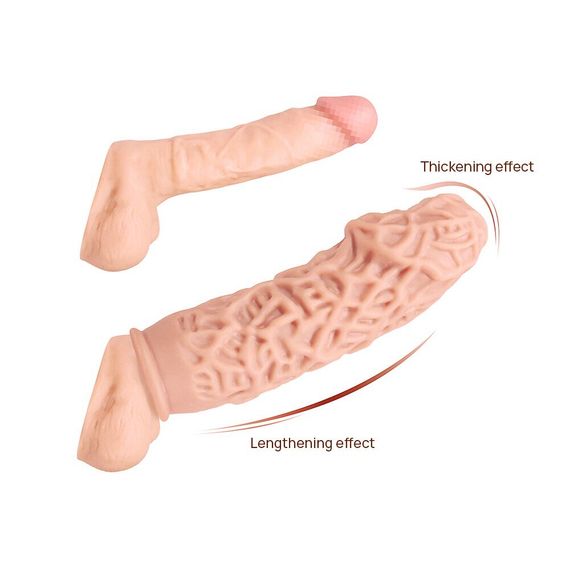 Насадка на член Kokos Extreme Sleeve ES.12 розмір M, потовщувальна, стимулюючий рельєф | Зображення 1