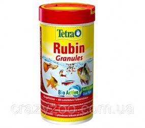 Корм для тропічних риб Tetra Rubin Granules для яскравості забарвлення у гранулах 250 мл 139800