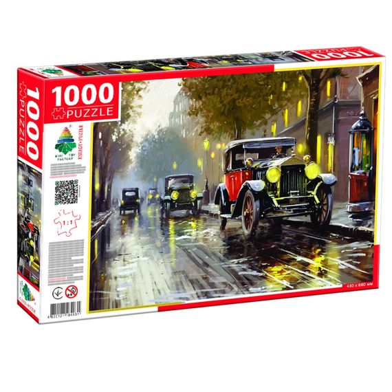 Пазл классический "Старый город со старыми машинами" 84931, 1000 элементов | Зображення 1