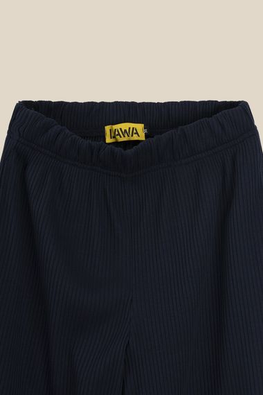 Штани палаццо однотонні жіночі LAWA K-WBC02309 S Темно-синій shop (2000991038349) | Зображення 4