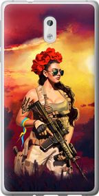 Чехол на Nokia 3 Украинка с оружием "5316u-818-17620"
