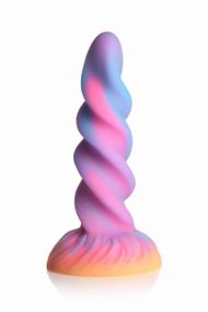 Фэнтезийный фаллоимитатор Creature Cocks Glow-in-the-Dark Unicorn Dildo, светится в темноте, 20,6 см sexstyle