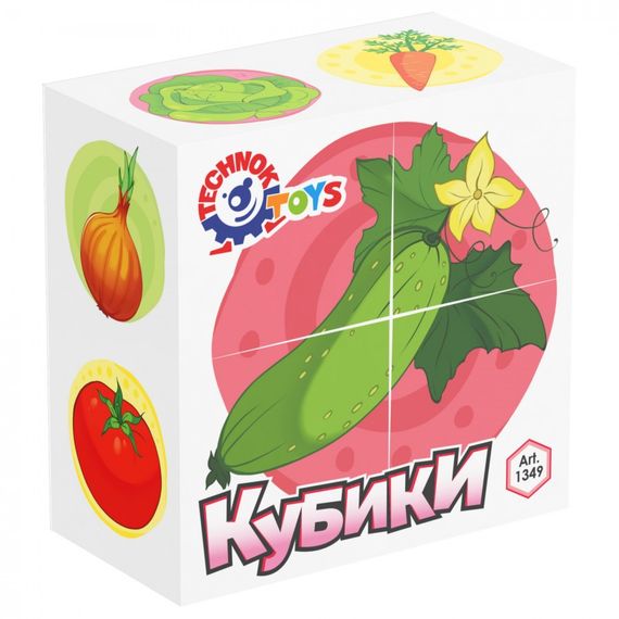 Іграшка кубики "Овочі" 1349 ТехноК, в коробці (4823037601349)