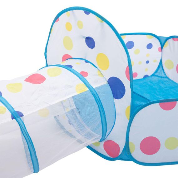 Палатка детская 3 в 1 70×70×90 см игровая палатка з тоннелем и бассейном Голубая HP-S-4NDBL | Зображення 5