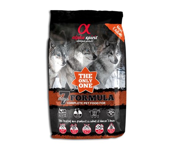 Сухий корм для собак зі свининою, куркою, рибою Alpha Spirit The Only One 7 Days Formula, 3 кг