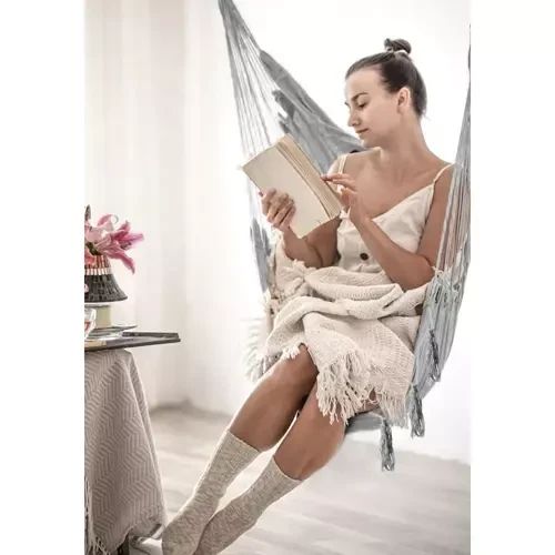 Гамак кресло бразильское Gardlov 23671 серое + 2 подушки | Зображення 7