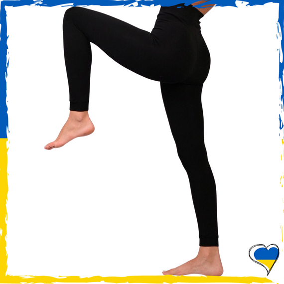 Лосины женские утепленные черный эко-мех. Трикотажные теплые лосины. Зима. M, L, XL | Зображення 2