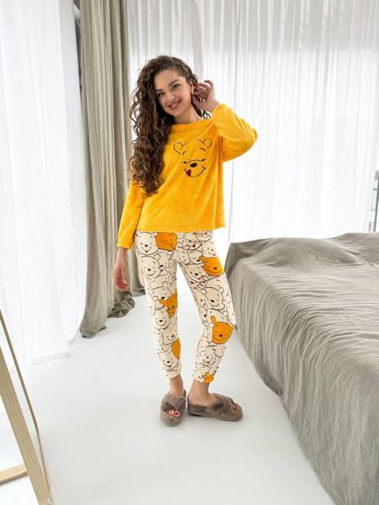 Пижама женская Желтая S (2734)