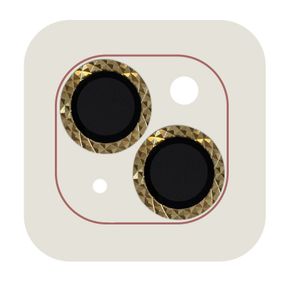 Захисне скло Metal Shine на камеру (у упак.) для Apple iPhone 15 (6.1") / 15 Plus (6.7") Золотий / Gold