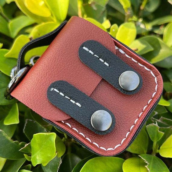 Кожаный футляр Briefcase для наушников AirPods 1/2 Brown / Black | Зображення 2