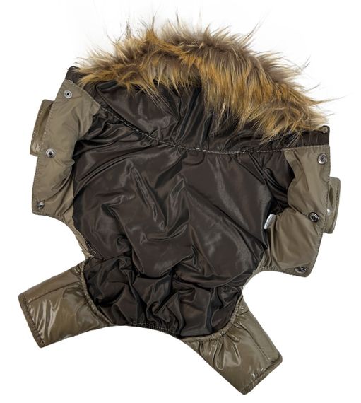 Зимовий комбінезон лакований тауп A-82 | Зображення 3