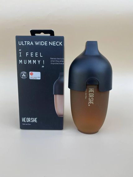 Пляшечка для годування HEORSHE 240 мл Чорна | Зображення 1