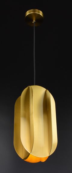 Люстра підвісна на 1 лампочку 27082 Латунь 25-350х15х30 см. | Зображення 1