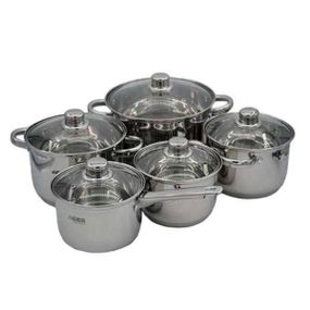Benson BN-207 Набір каструль із нержавіючої сталі на 10 предметів