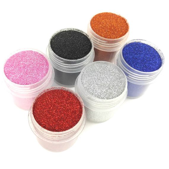 Набір гліттера для біо-тату «№1 Великий» glitter-set-big-6x-1, 6 кольорів по 12 мл | Зображення 2