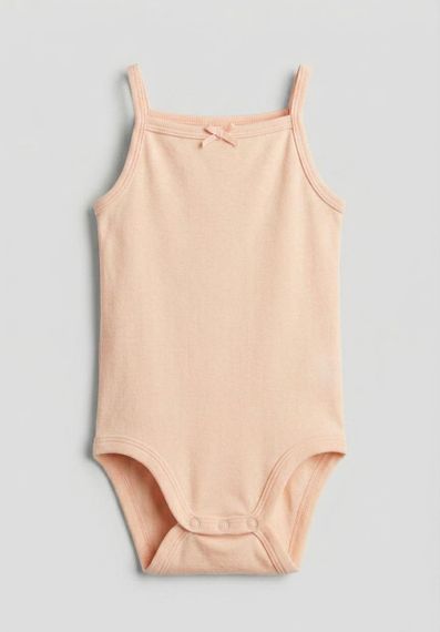 Дитяче боді-майка для дівчинки H&M 56 см Персиковий (25063003B4)