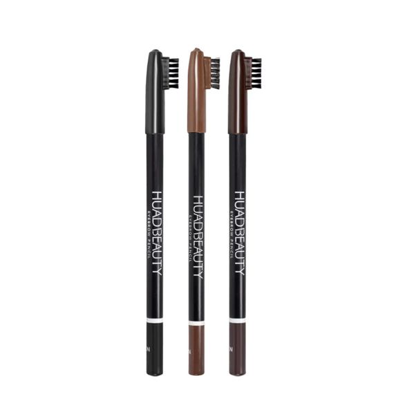 Водостойкий карандаш для бровей Huad beauty 01 черный | Зображення 3