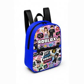 Детский мини-рюкзак синий с принтом Roblox для девочки 28×24×10 см мини-сумка детская (5248)