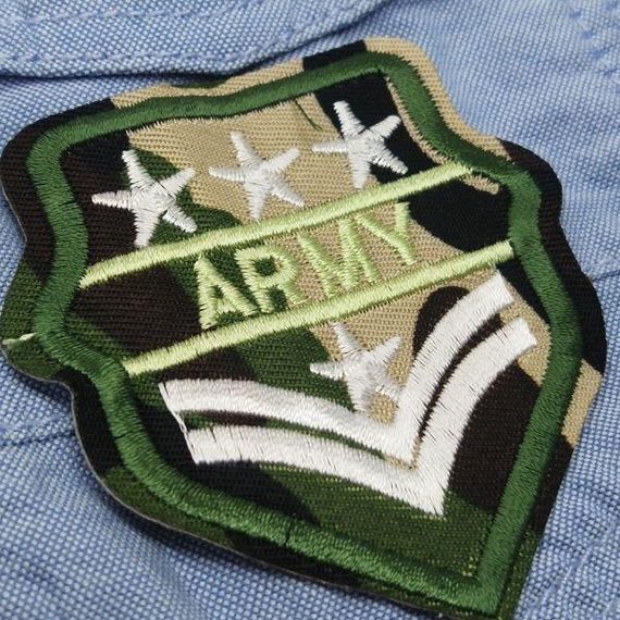 Термоаплікація, нашивка на одяг 6х6,5см "U.S.Army" | Зображення 1