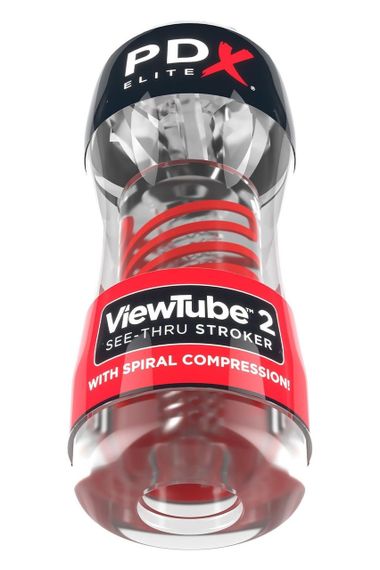 Мастурбатор Pipedream PDX Elite Viewtube 2 прозрачный, 18 см Sex Aura | Зображення 1