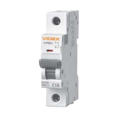 Автоматичний вимикач 1P 16А 6 kA VF-RS6-AV1C16 Resist Videx