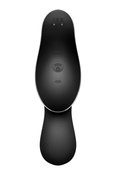 Подвійний вібратор із вакуумною стимуляцією SATISFYER CURVY TRINITY 2 чорний Sex Aura | Зображення 3