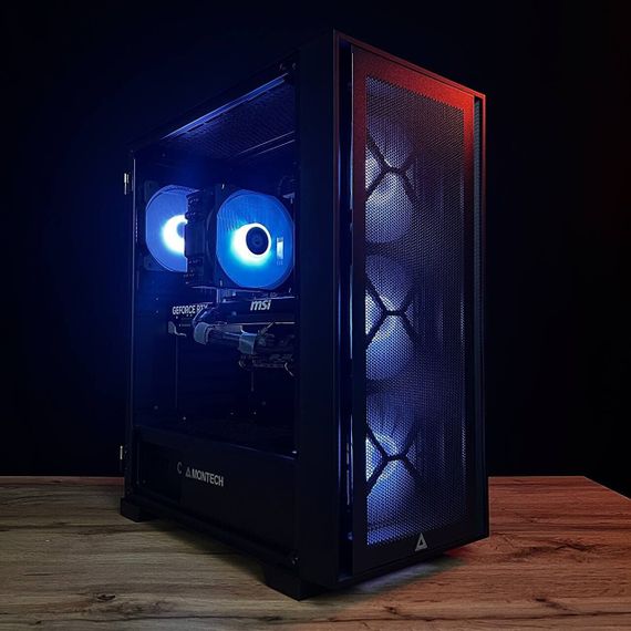 Збірка на замовлення: ігровий ПК Montech Air 1000 Premium Black Tower / AMD Ryzen 5 7500F (6 (12) ядер по 3.7 - 5.0 GHz) / 32 GB DDR5 / 1000 GB SSD M.2 / nVidia GeForce RTX 5060 Ti, 16 GB GDDR7, 128-bit / 750W | Зображення 1