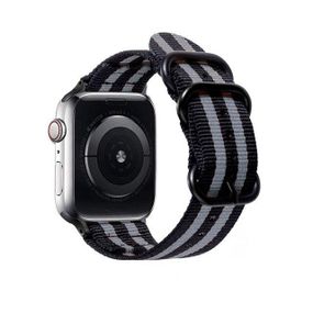 Нейлоновый ремешок Primolux Traveller для часов Apple Watch 42mm / 44mm / 45mm - Black&Grey