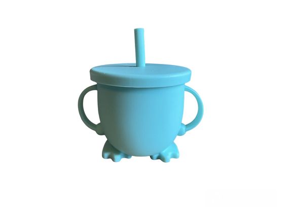 Дитячий силіконовий набір посуду для годування ментоловий 12 предметів | Зображення 1