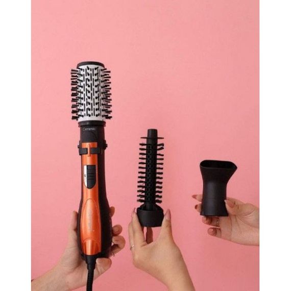 Вращающаяся щетка для волос, Воздушный стайлер для волос, Фен щетка крутится фен щетка для объема | Зображення 4