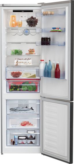 Холод. с нижн. мороз. кам. BEKO RCNA406E35ZXBR, 203х67х60см, 2 дв., Холод.отд. - 253л, Мороз. отд. - 109л, A++, NF, Нерж (RCNA406E35ZXBR) | Зображення 4
