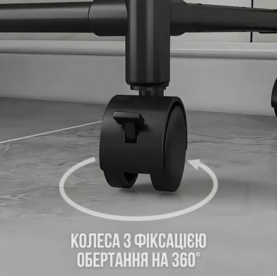 Полка этажерка TVT-02 6 ярусов 170х42х32см Черная | Зображення 3
