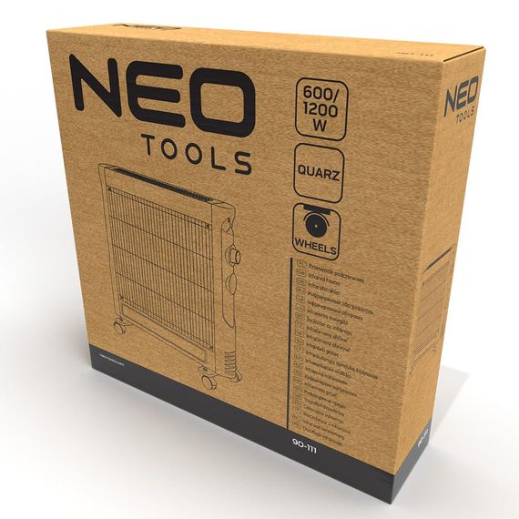 Інфрачервоний обігрівач Neo Tools 1200 Вт, площа обігріву 12 кв.м., Чорний (90-111) | Зображення 1