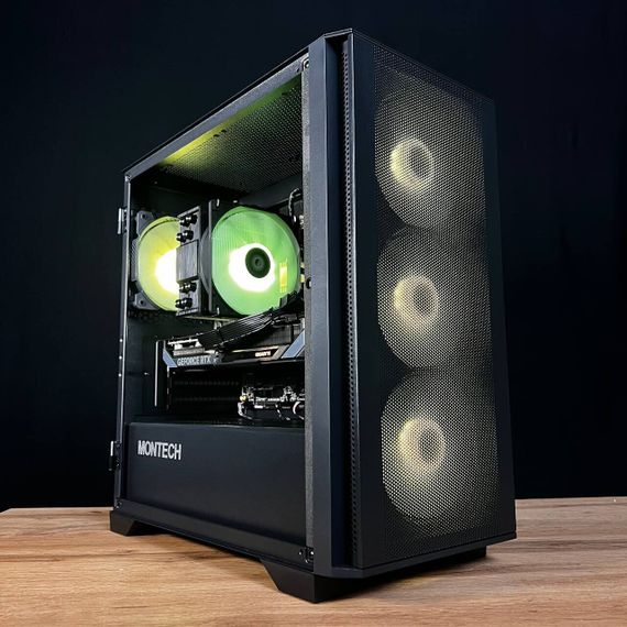 Збірка на замовлення: ігровий ПК Montech Air 100 ARGB Black Tower / Intel Core i5-14400F (10 (16) ядер по 1,8 - 4,7 ГГц) / 32 ГБ DDR5 / 1000 ГБ SSD M.2 / nVidia GeForce RTX 5060 Ti, 16 ГБ GDDR7, 128-біт / 650 Вт | Зображення 2