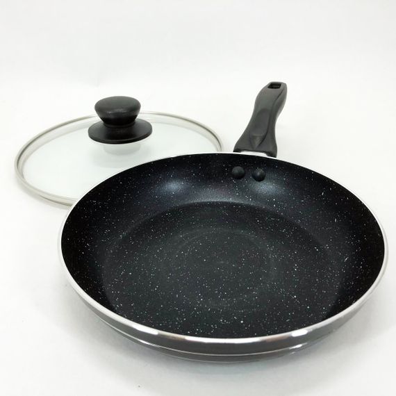 Сковорода з кришкою та антипригарним покриттям UNIQUE UN-5162 20 см, Сковорода фірмова для приготування | Зображення 1