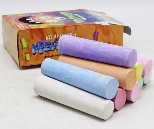 Мел цветной "Мелок", большой 10 цветов, КRD-02-01U Danko Toys, в коробке (4823102810904) | Зображення 1