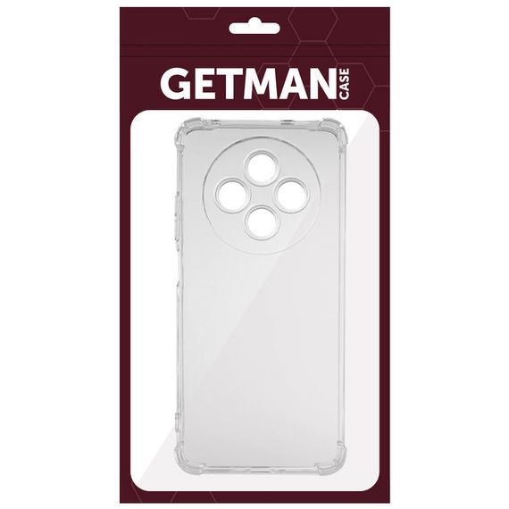 TPU чохол GETMAN Ease logo посилені кути Full Camera для Oppo Reno 12 F 4G/5G Безбарвний (прозорий) | Зображення 4